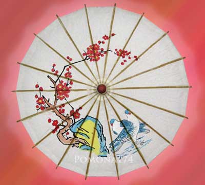 Sombrinha de Papel com Sakura